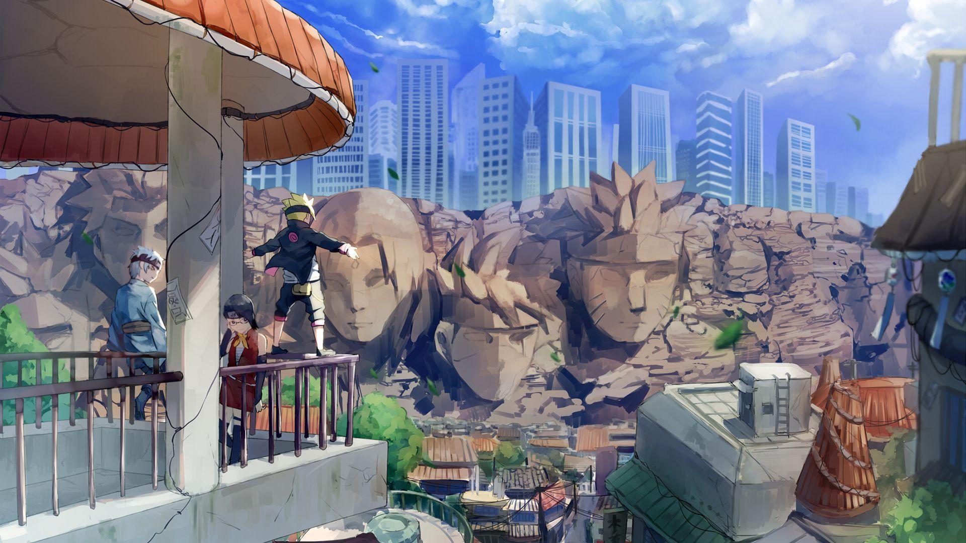Konoha Hokage Monument After Fourth Shinobi World War Naruto Anime  Sky HD wallpaper  Peakpx