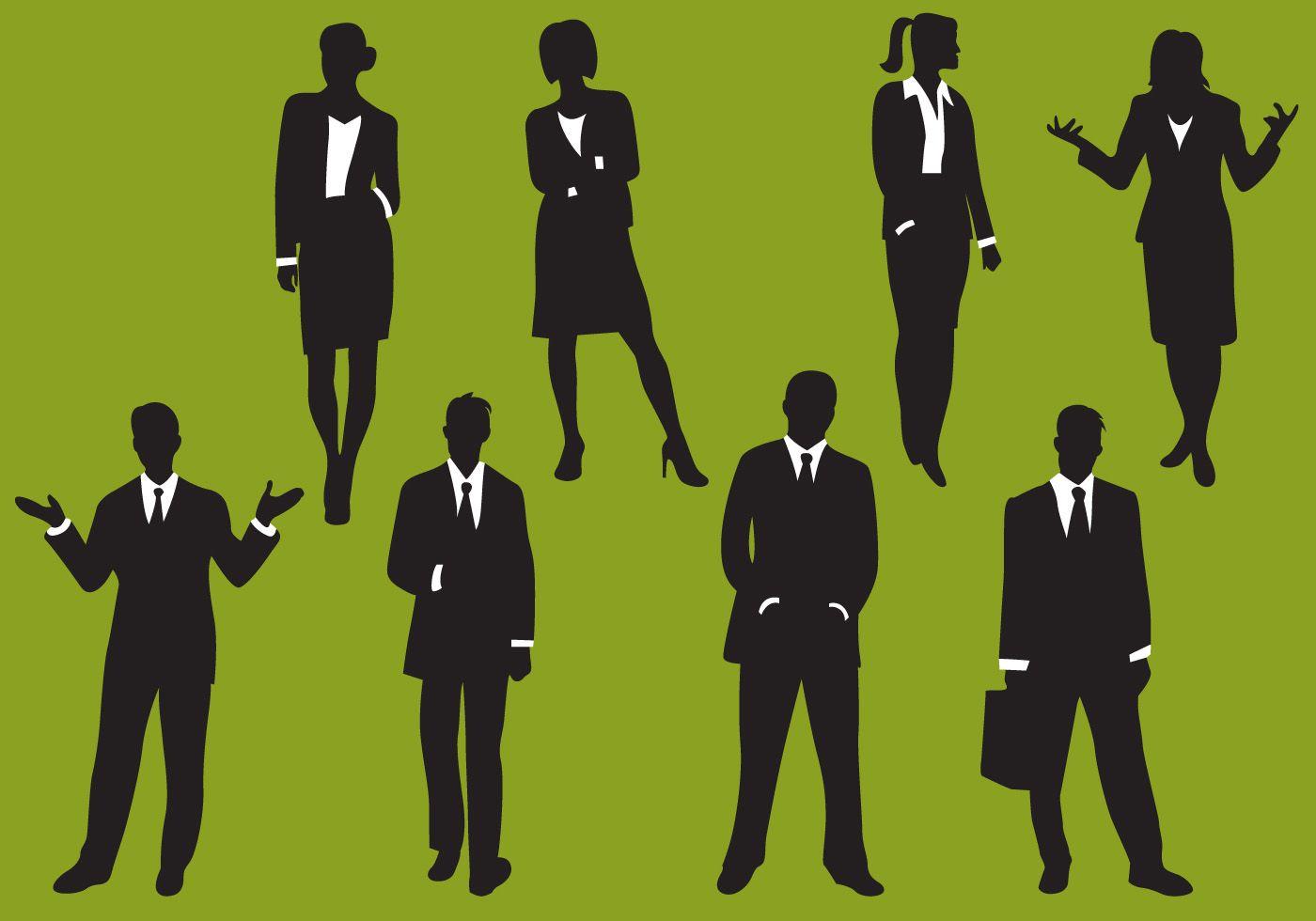 1400x980 Woman And Man Business Silhouettes Free Vectors, Clipart Graphics & Vector Art