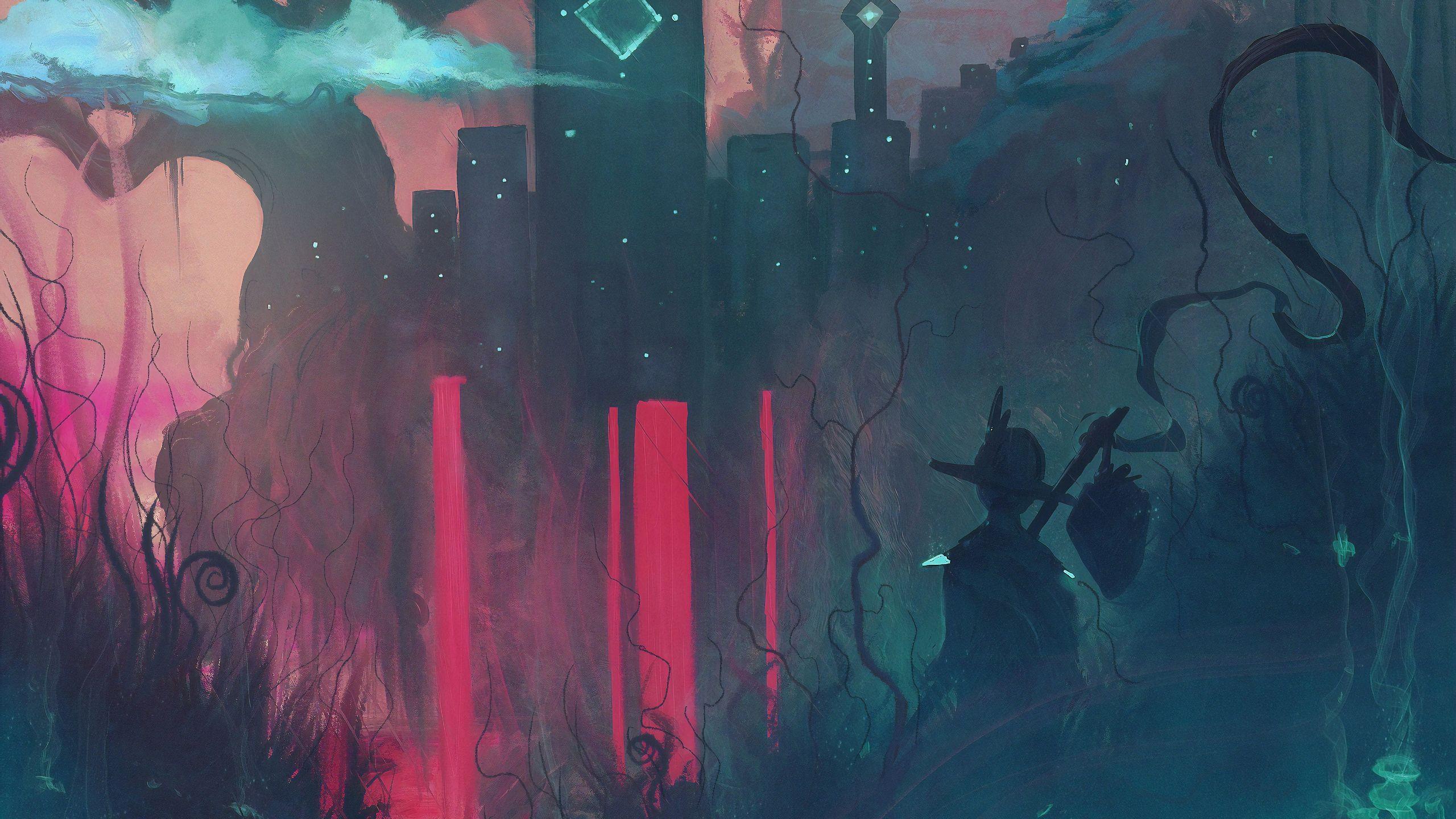 2560x1440 Broken City Clouds Illustration 1440P Resolution HD 4k