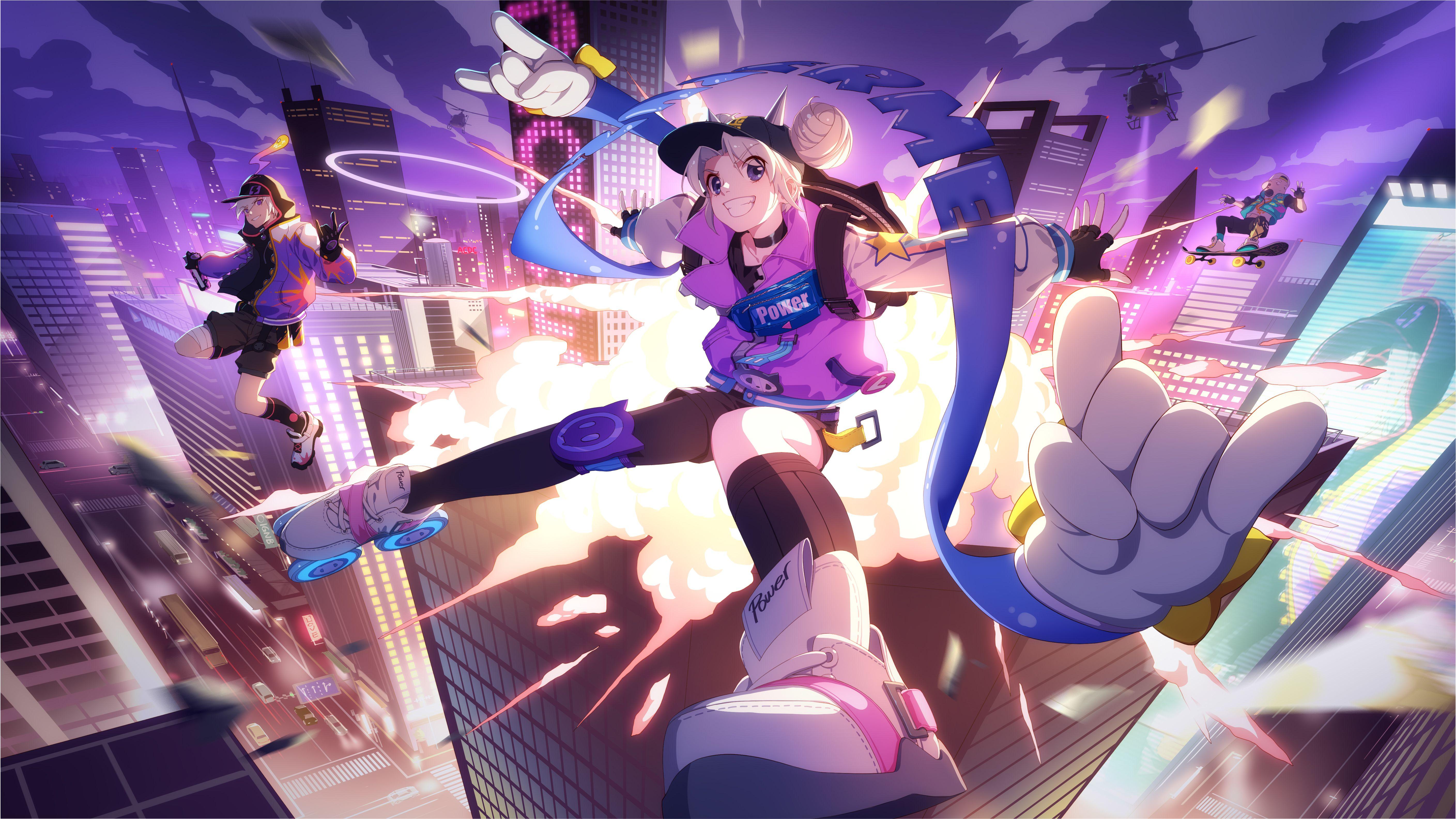 5634x3169 Anime Sneaker Girl Illustration, HD Anime, 4k Wallpaper, Image