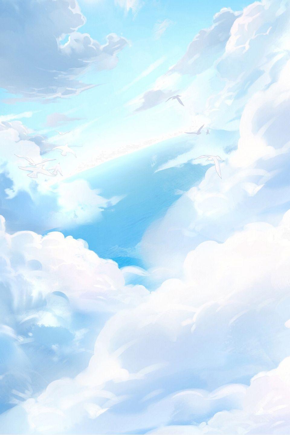 Anime Girl Student Sunrise Sky Clouds 4K Wallpaper iPhone HD Phone #3241m