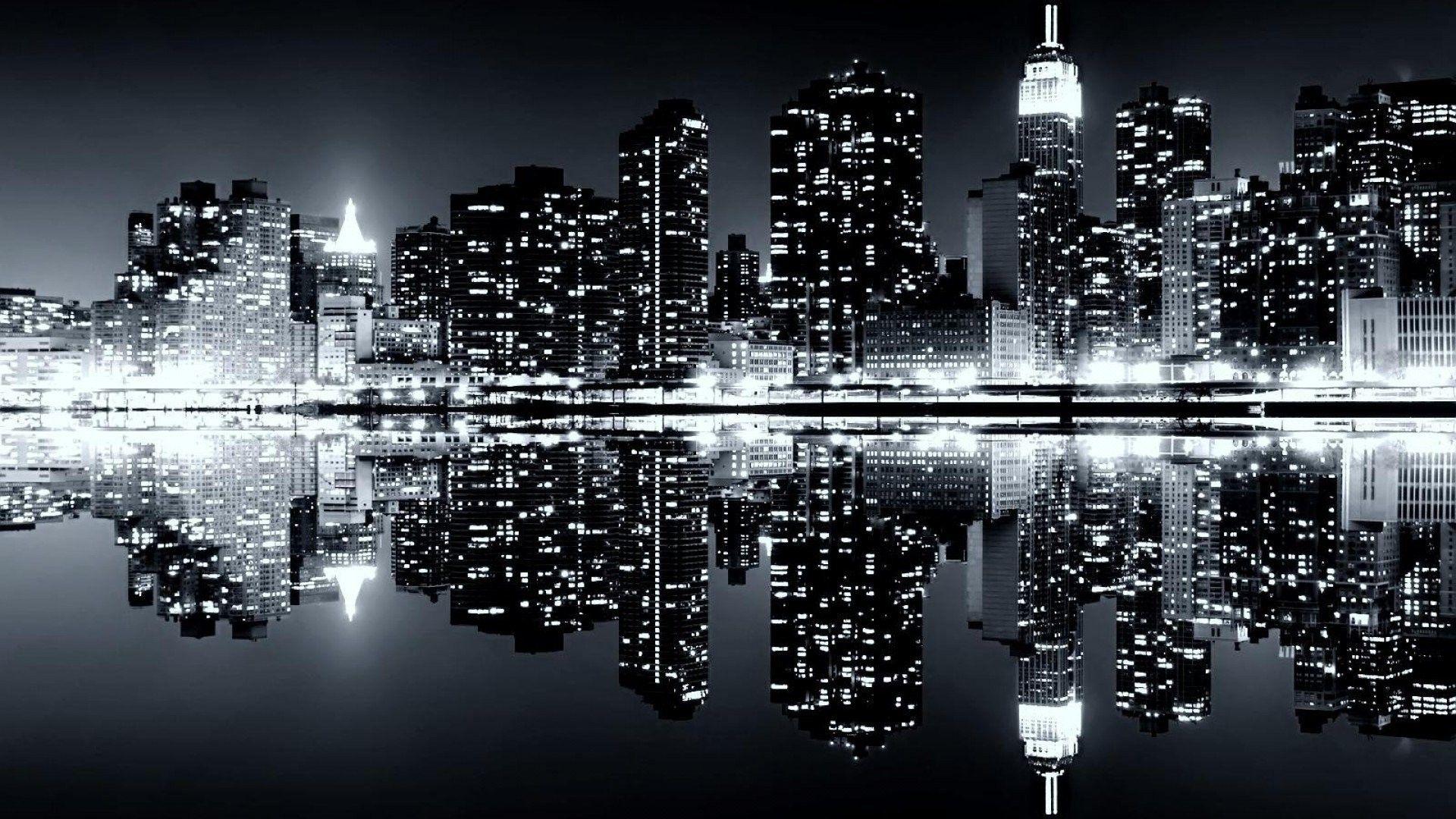 Black and White Skyline Wallpapers - Top Free Black and White Skyline  Backgrounds - WallpaperAccess