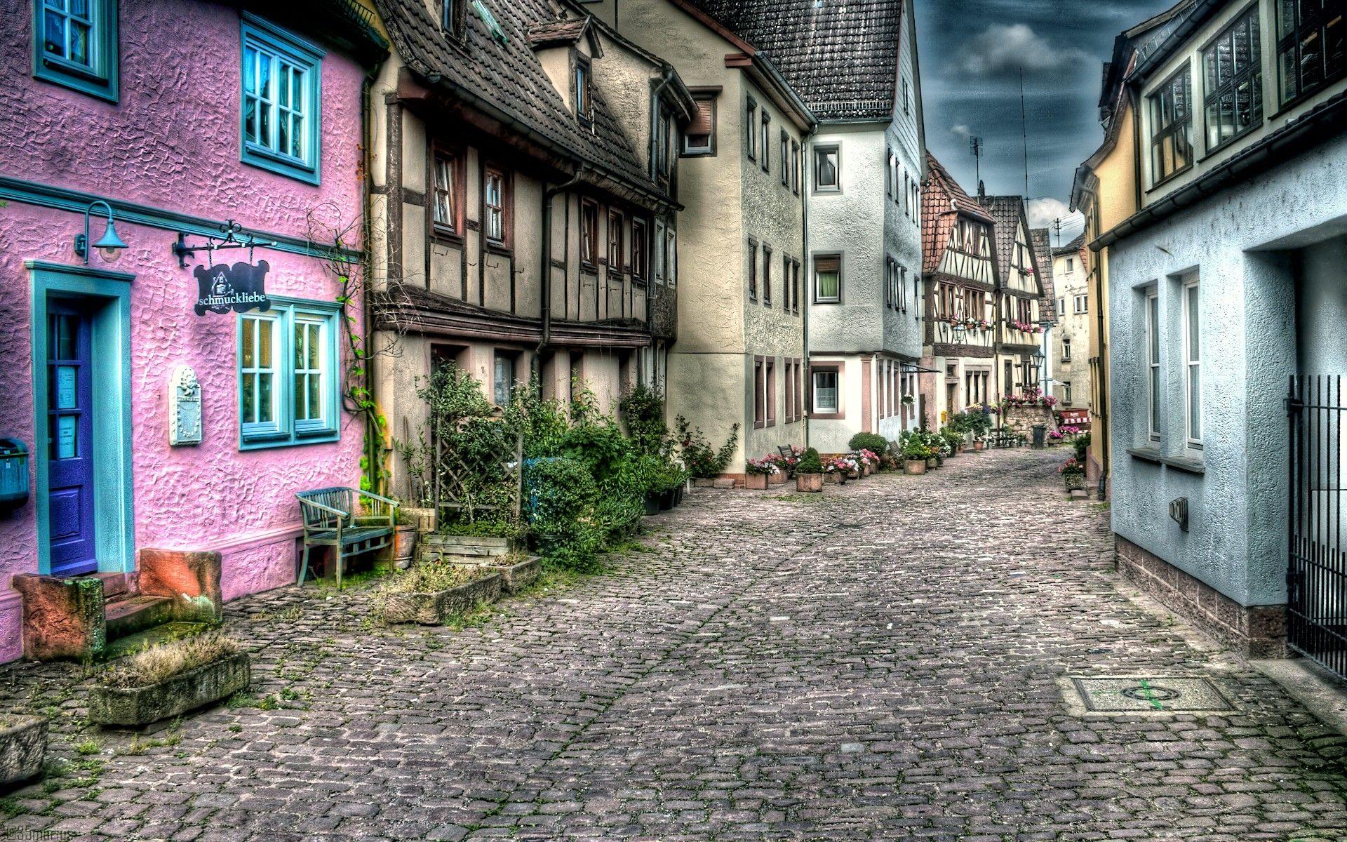 picturesque europe alleyway
