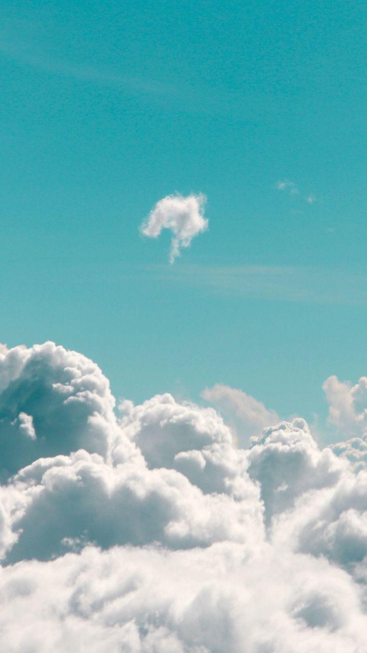 720x1280 White clouds, blue sky, sea of clouds, 720x1280 wallpaper