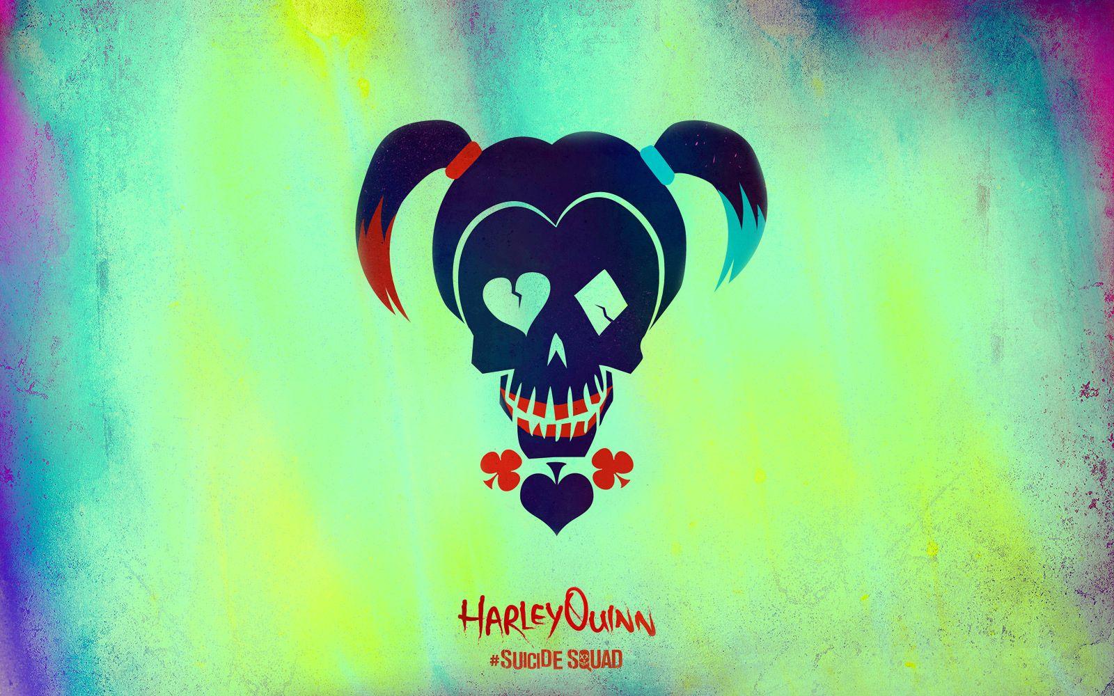 1600x1000 Download the cool, minimalist skull wallpaper from Suicide Squad