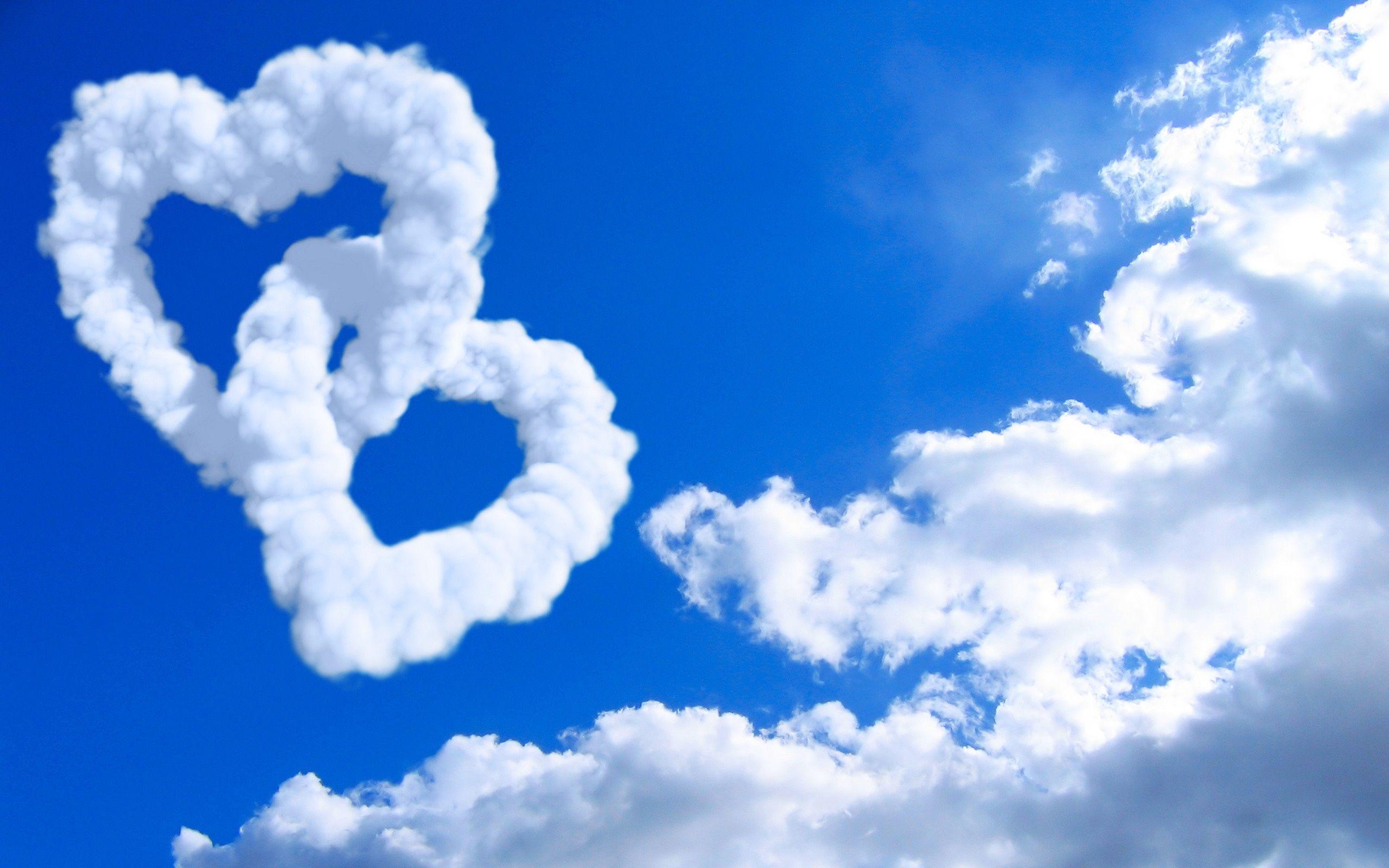 Hình nền 2560x1600 Hearts in Clouds.  Hình nền HD.  Hình nền trái tim, Hình nền tình yêu, Những đám mây