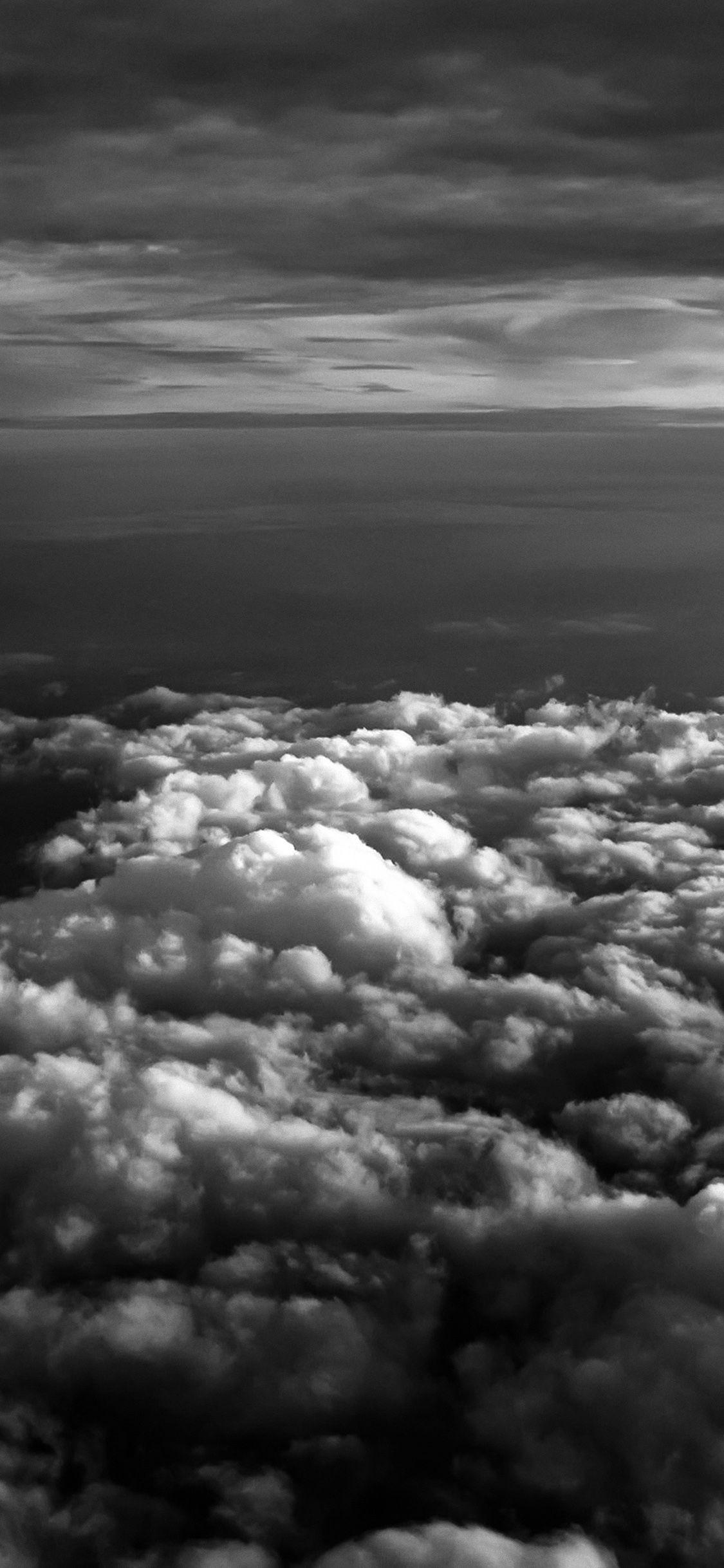 1125x2436 Cloud Flare Sky View Nature White Dark