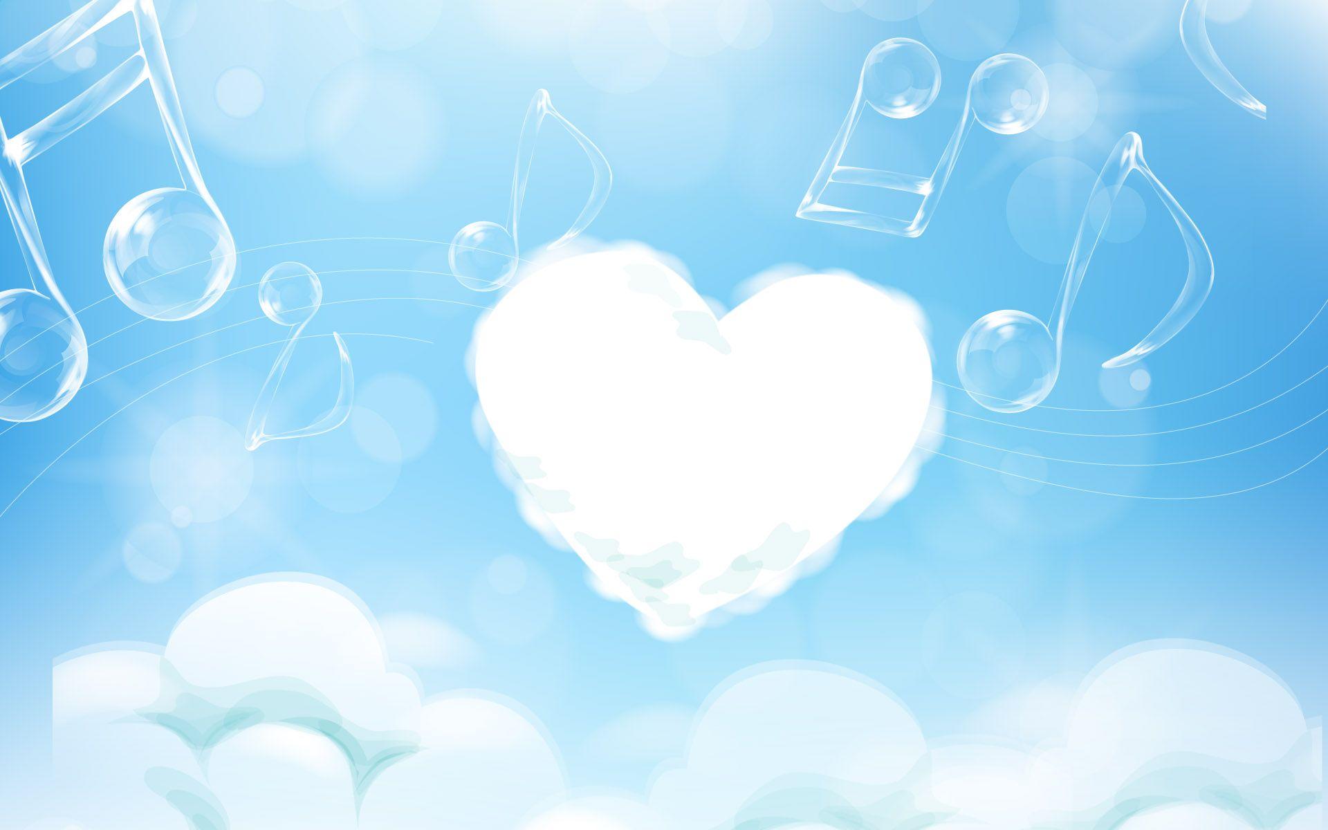 1920x1200 Download wallpaper: heart from clouds, picture, photo, wallpaper