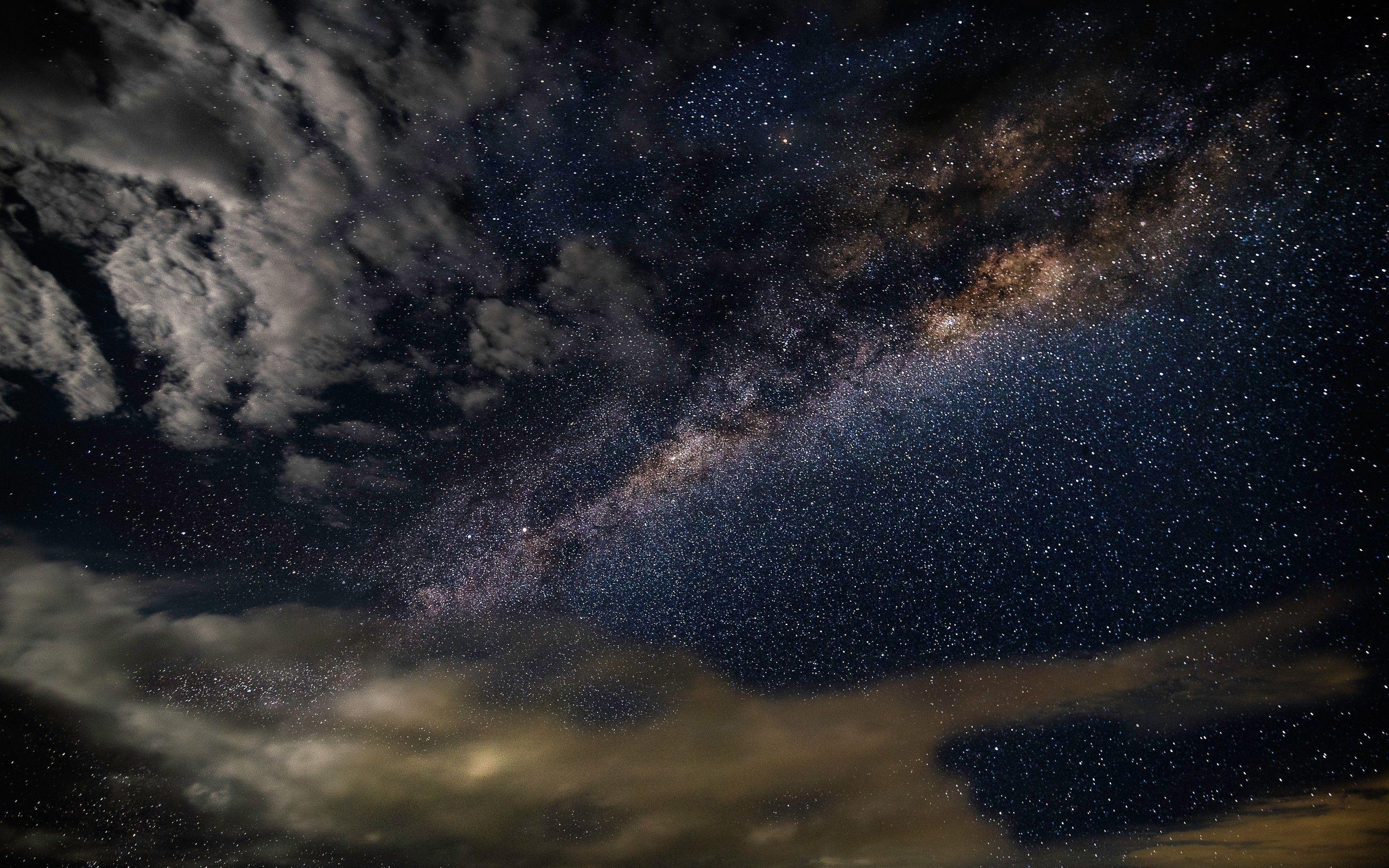2880x1800 Milky Way Astronomy Constellations Storm Clouds Stars 5k