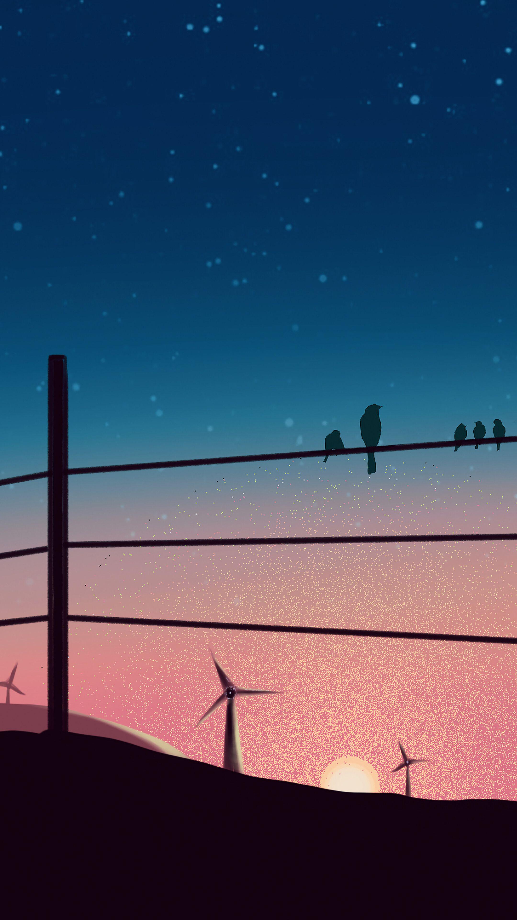 2160x3840 Sunrise, Scenery, Illustration, Digital Art, 4K phone HD Wallpaper, Image, Background, Photo and Picture. Mocah HD Wallpaper