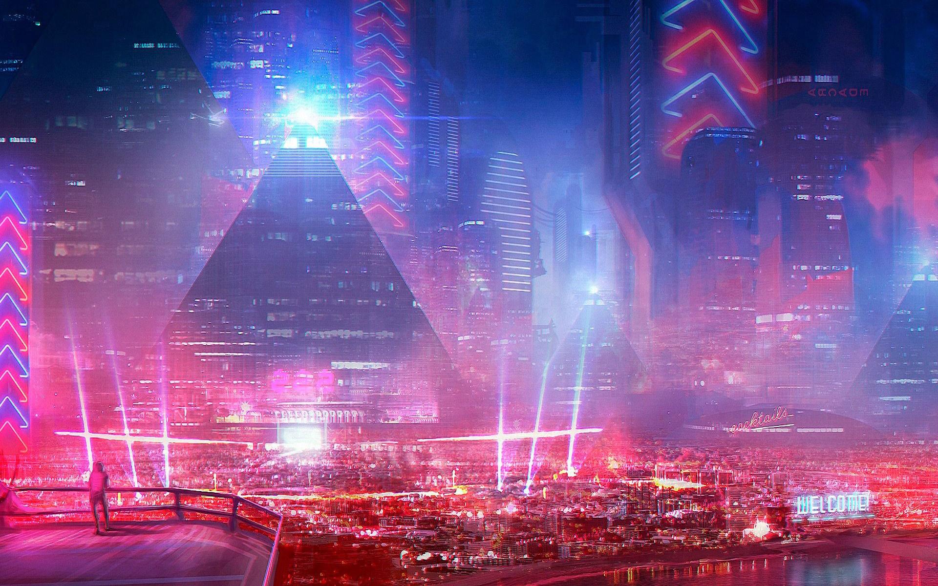 1920x1200 Free Digital Illustration SciFi Futuristic City computer desktop