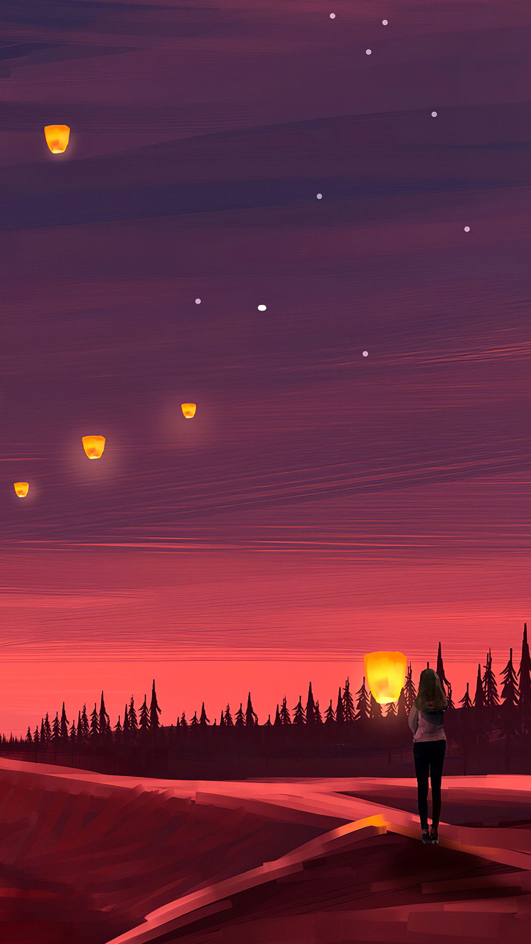 2160x3840 #Sailing, #Adventure, #Digital Art, #Moon, #Castle, #Kid