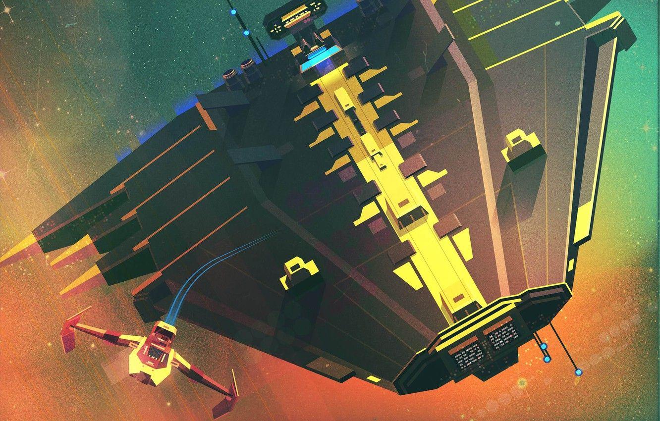 1332x850 Wallpaper The game, Space, Style, Art, Space, Art, Spaceship