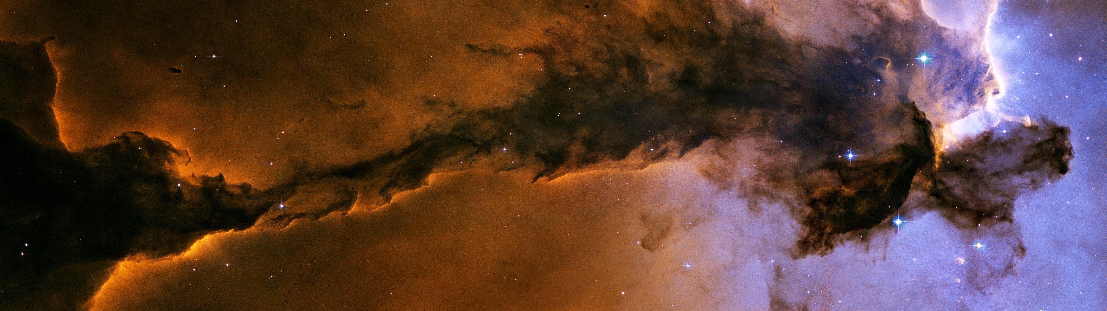3840x1080 Free download Outer space stars nebulae Eagle nebula wallpaper