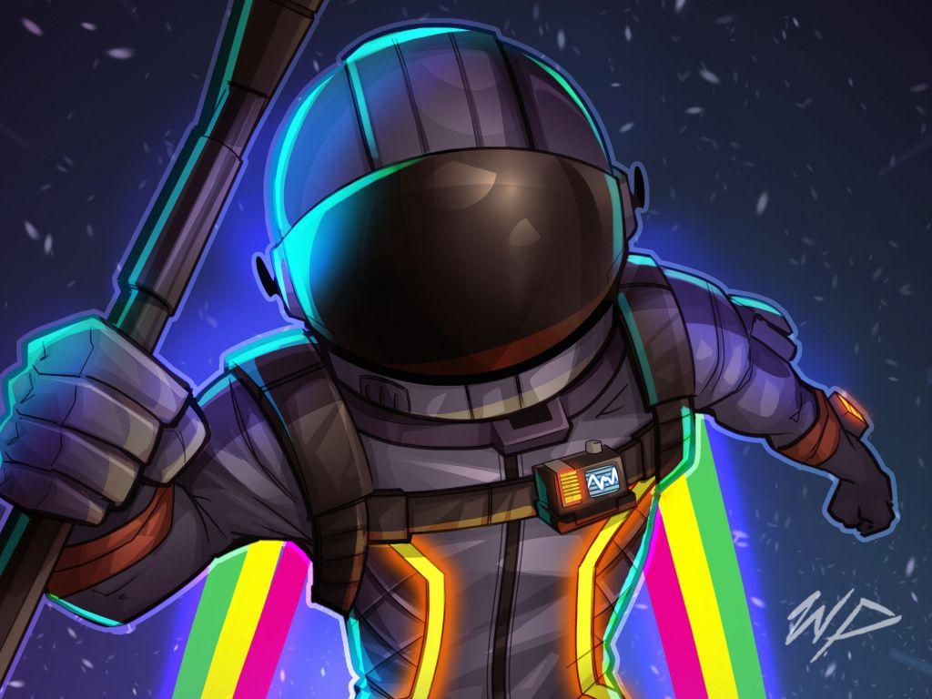 1024x768 Download 1024x768 wallpaper fortnite, dark voyager, helmet, game