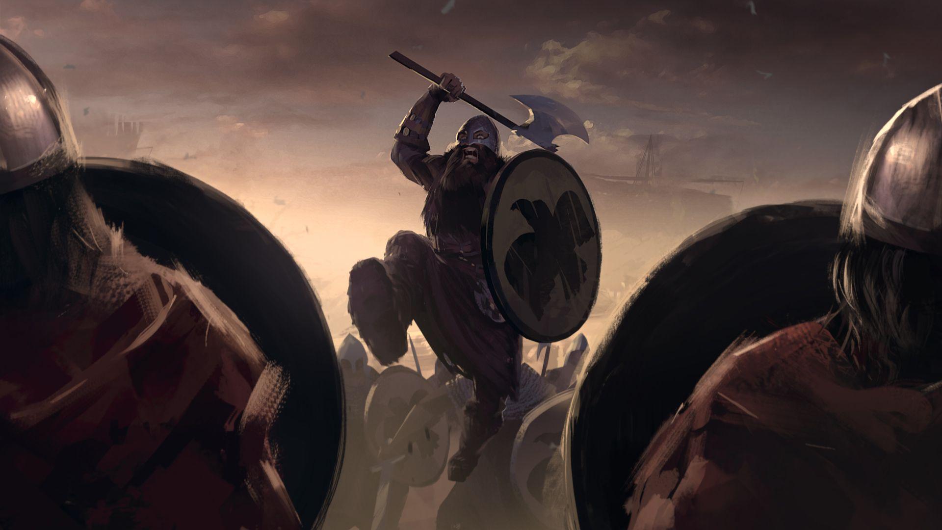 1920x1080 Viking's charge. Wallpaper from Total War: Three Kingdoms