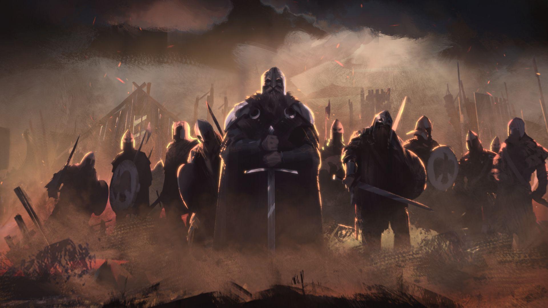 1920x1080 Vikings after a raid. Wallpaper from Total War: Three Kingdoms