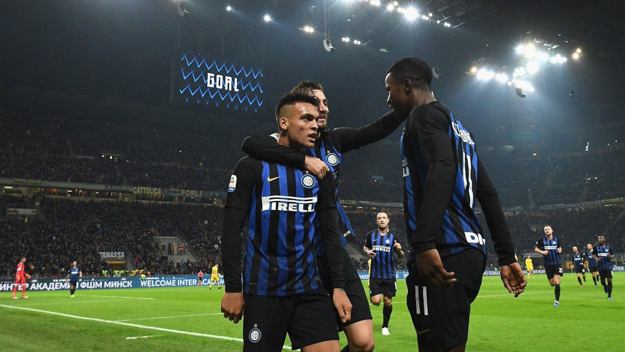 2048x1152 Inter Players Celebrate Lautaro Martínez' Goal In Their 3 0
