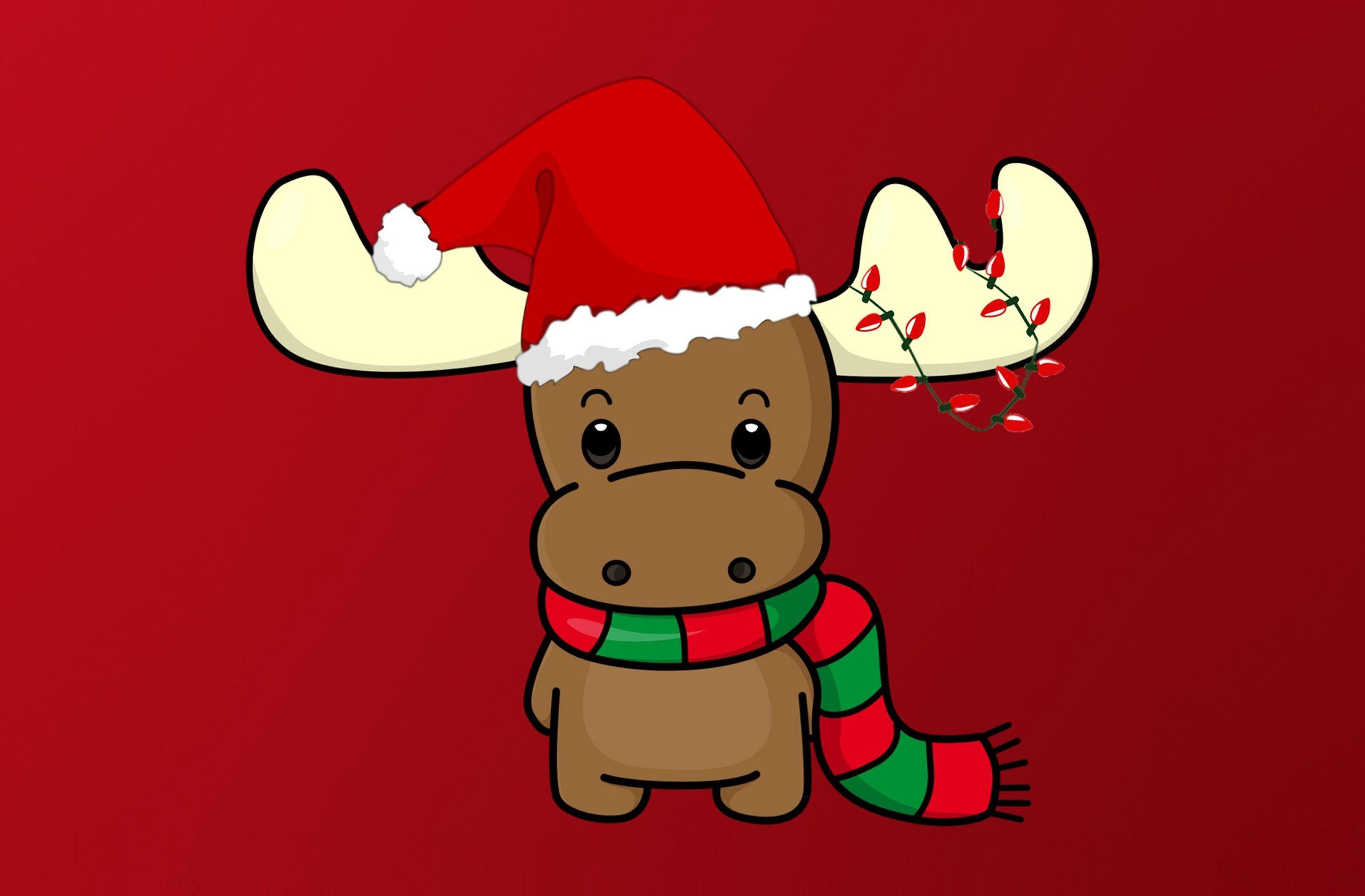 Cute Christmas Reindeer Wallpapers Top Free Cute Christmas