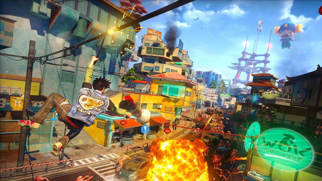 1244x700 SUNSET OVERDRIVE Action Shooter Sci Fi Rpg (15) Wallpaper