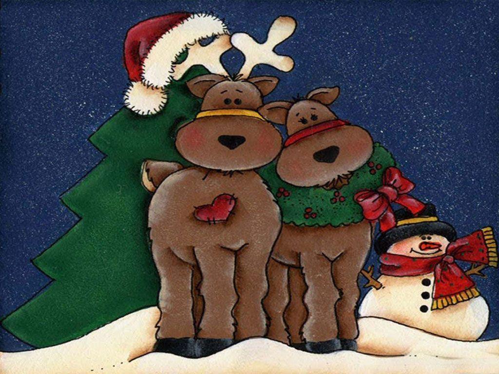 1024x768 Christmas wallpaper 2012: Christmas Reindeer Computer Wallpaper