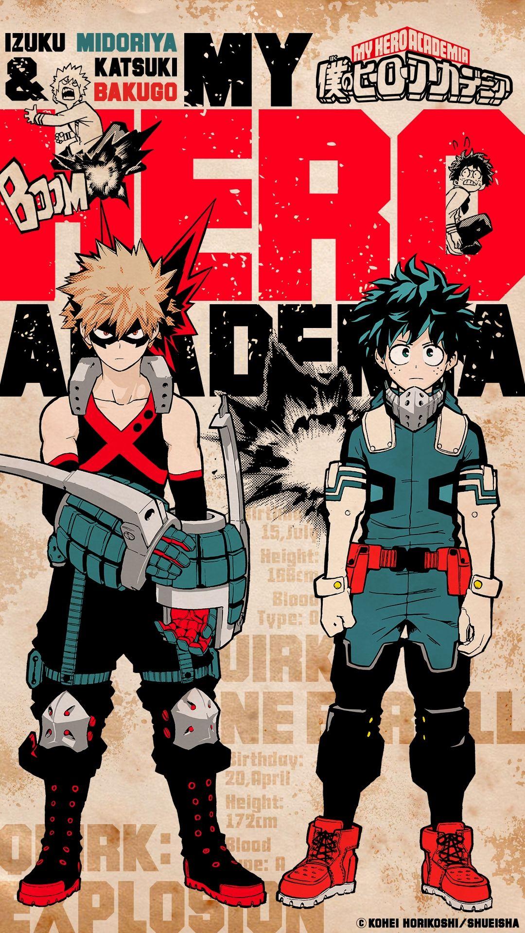 Hình nền 1080x1920 Kisekae Jump Deku & Bakugo: BokuNoHeroAcademia https://wallpaperaccess.com/full/2731563.jpg