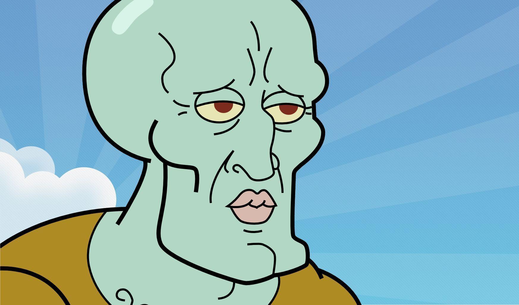 Related Wallpapers  Handsome Squidward White Background Transparent PNG   1274x1131  Free Download on NicePNG