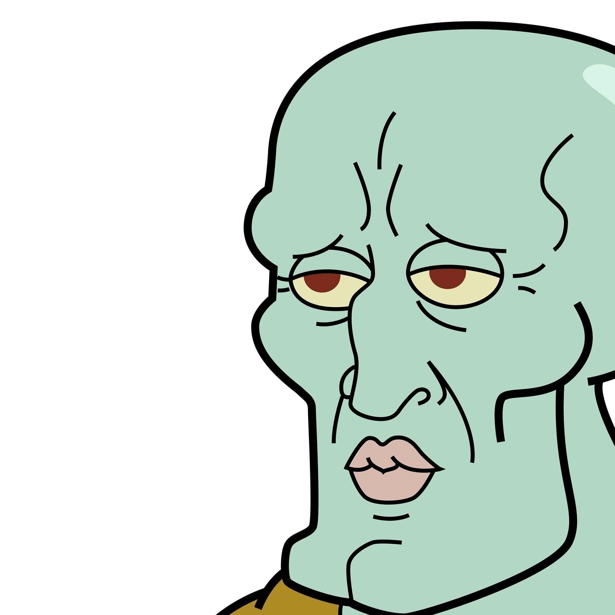 2048x2048 Handsome Squidward Wallpaper