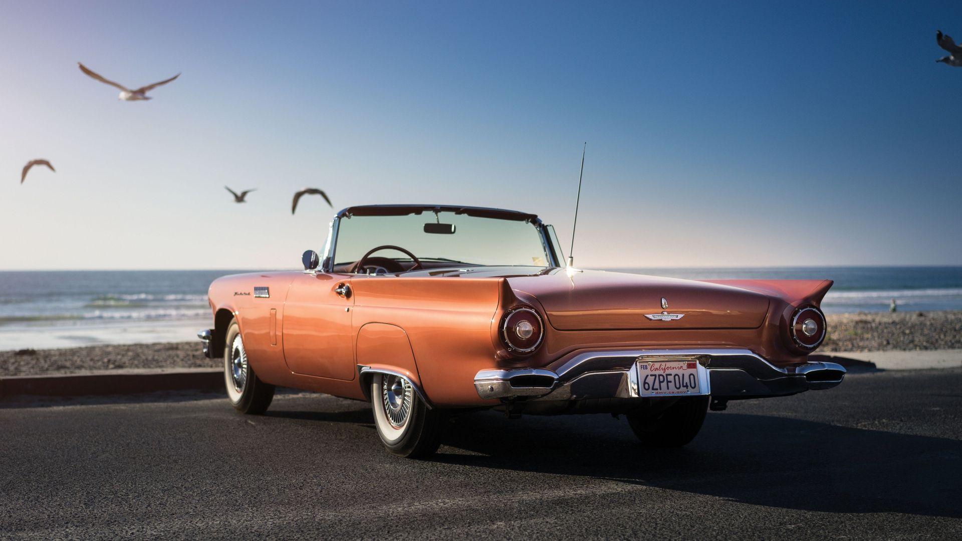 1920x1080 Download 1920x1080 HD Wallpaper ford thunderbird beach embankment