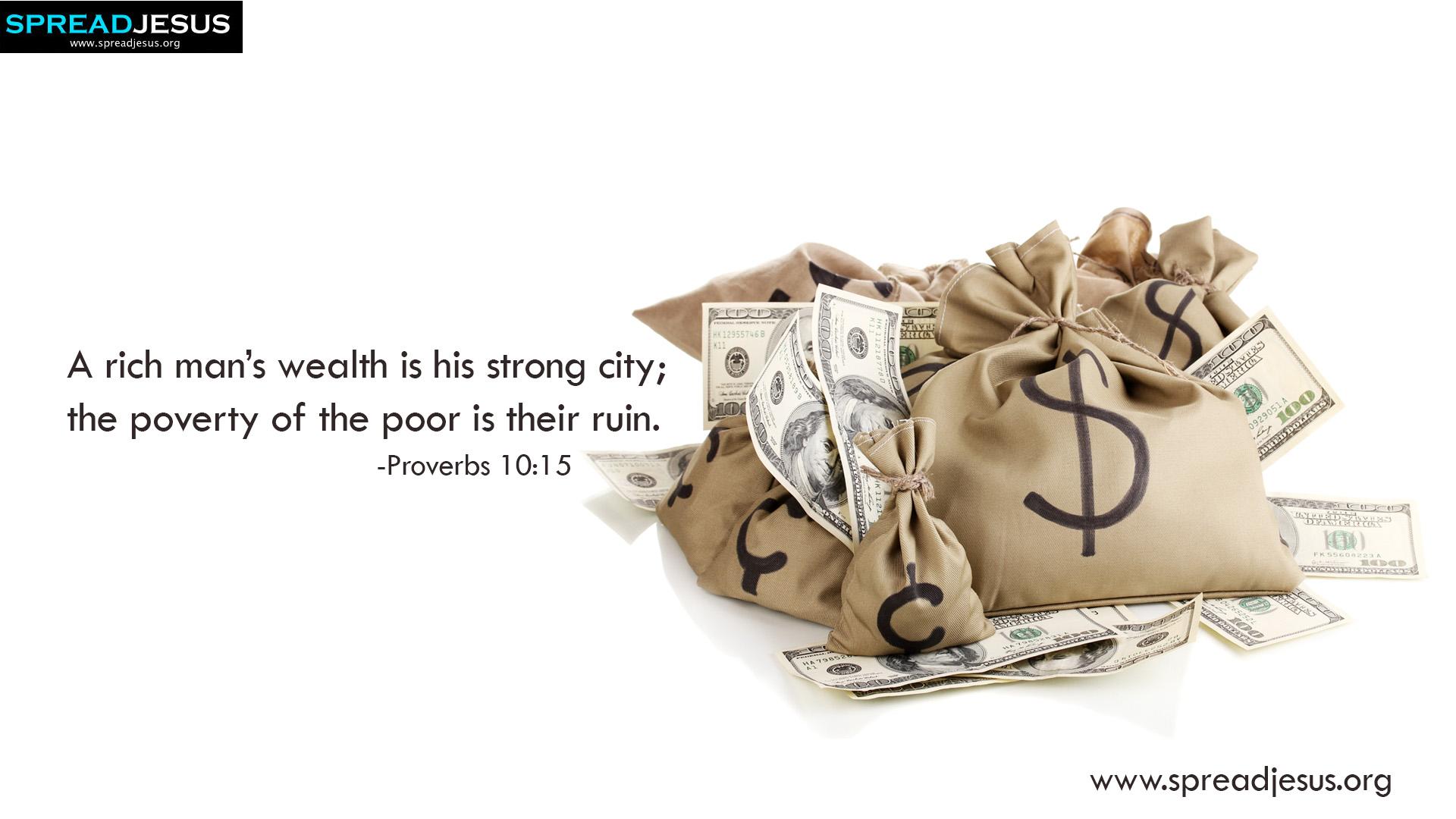 1920x1080 Proverbs 10:15 Bible quotes HD Wallpaper Download A rich mans wealth