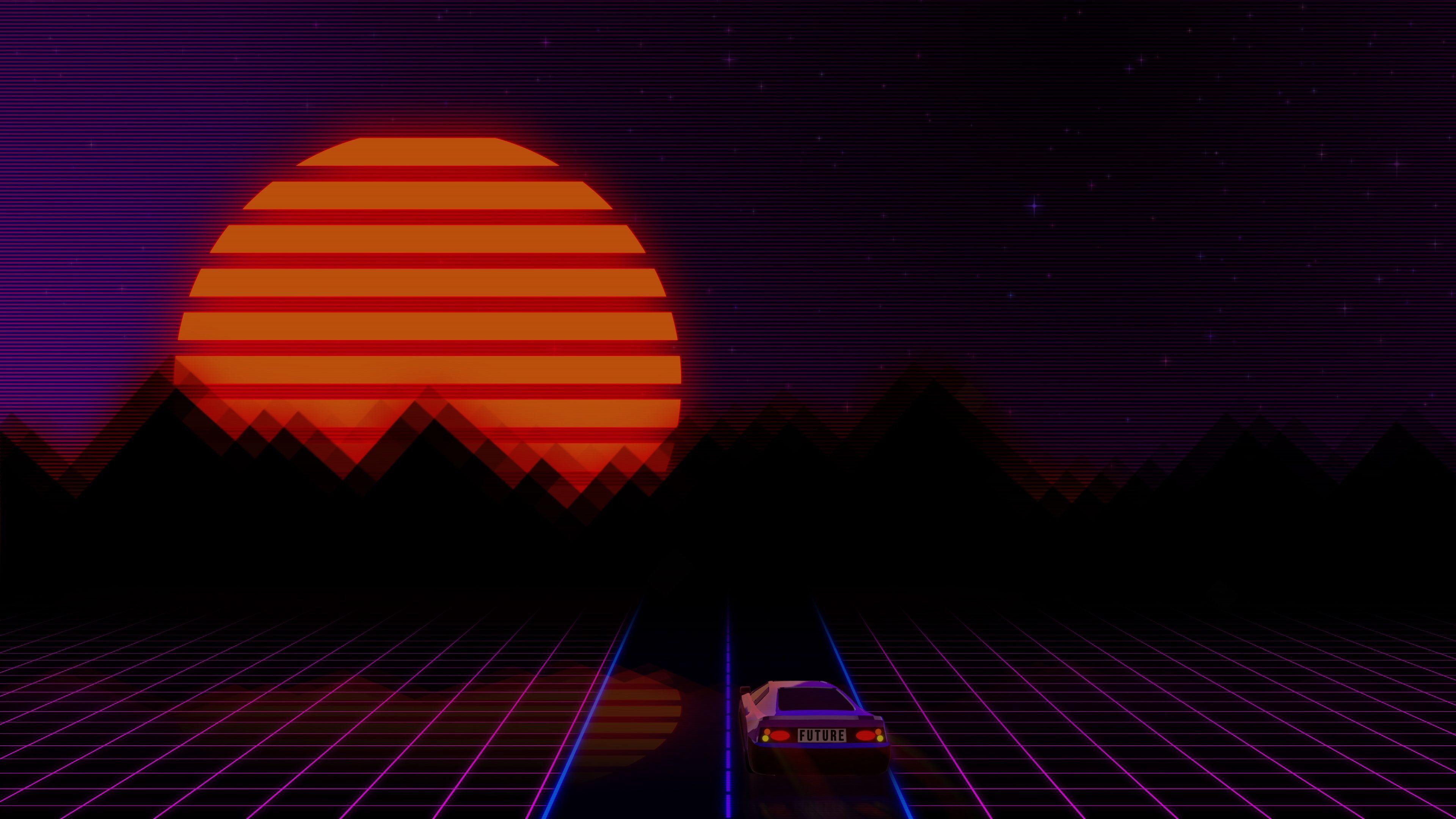 3840x2160 Wallpaper 4k Retrowave City Artistic Car Artwork 4k 4k Wallpaper