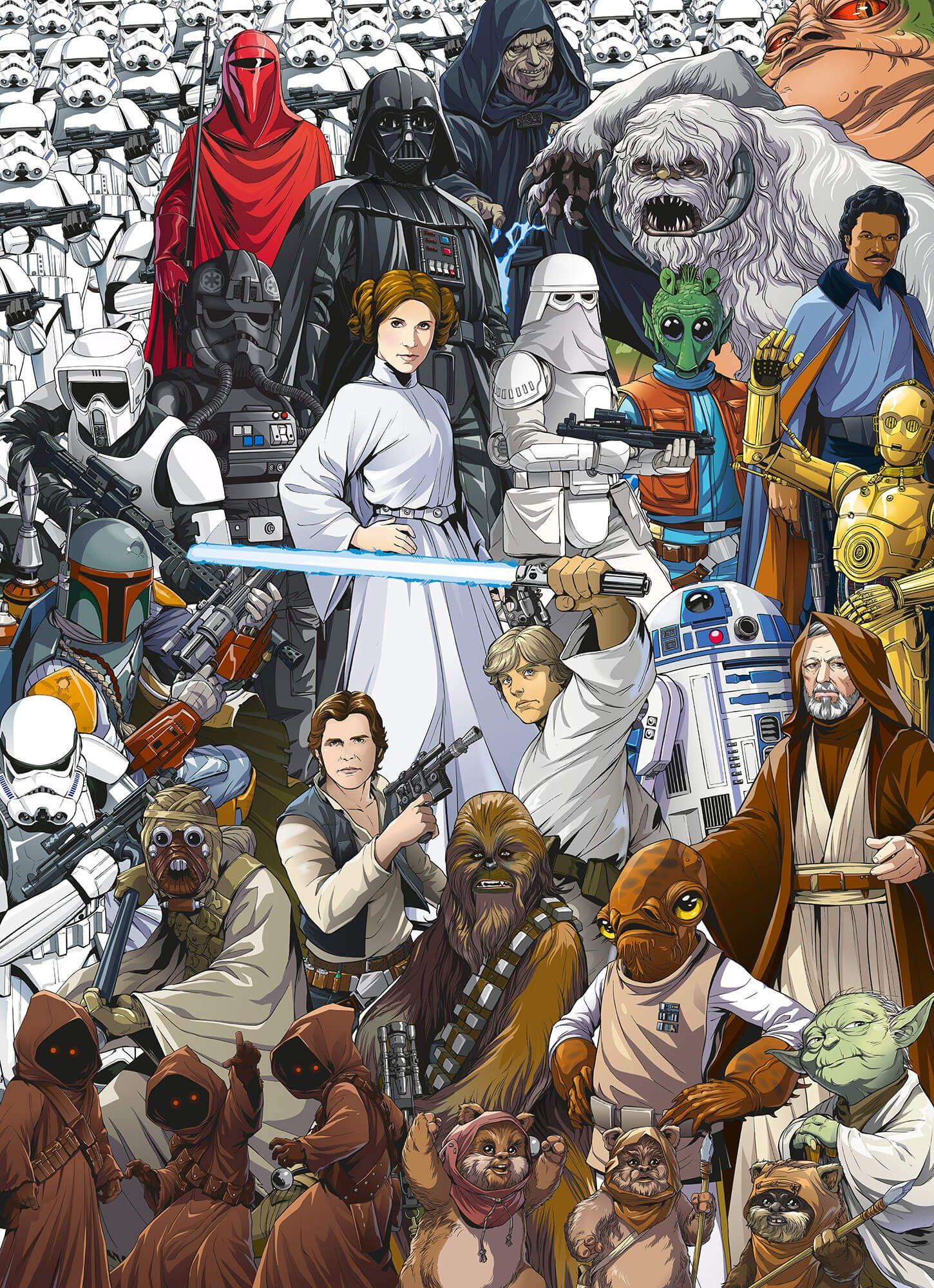 1450x2000 Star Wars Retro Wallpaper