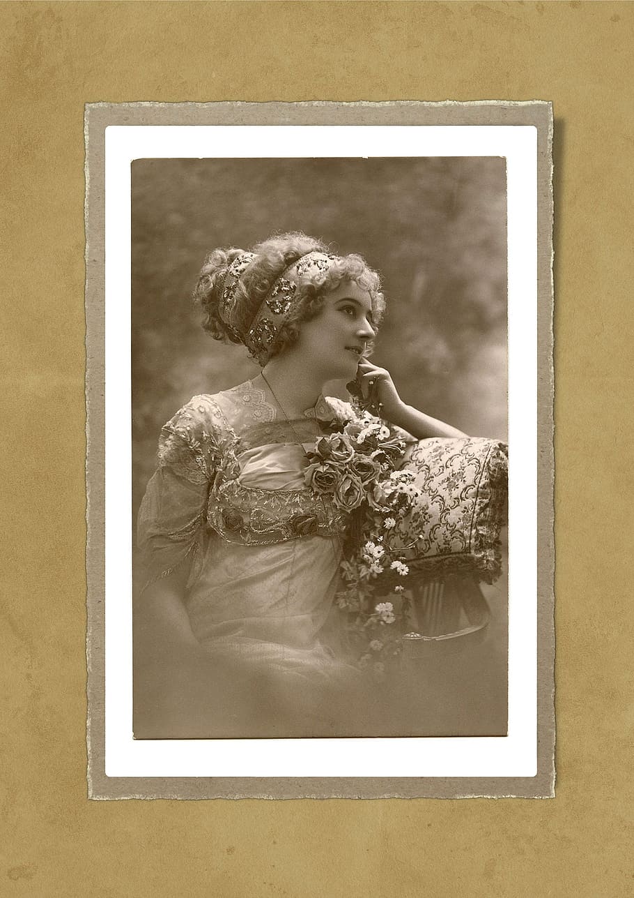 910x1287 HD wallpaper: lady, old, vintage, collage, beauty, portrait, fashion, beautiful