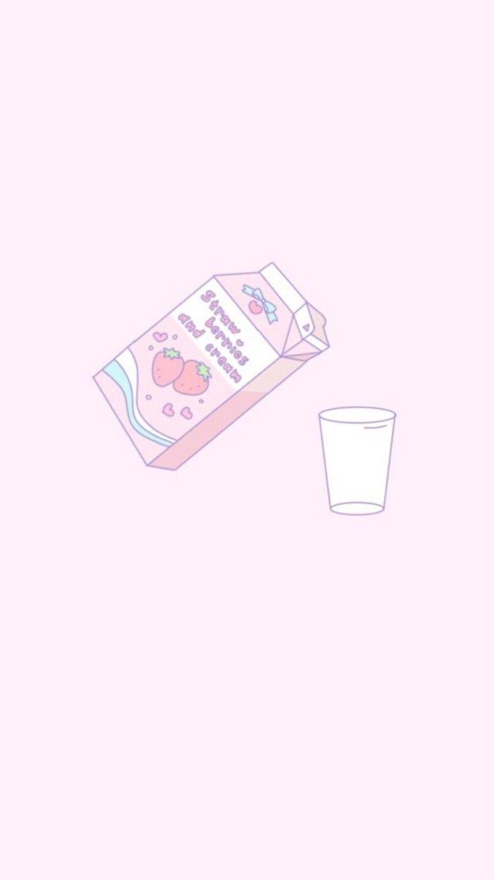 Strawberry Milk   Kawaii wallpaper Cute wallpaper backgrounds Soft  wallpaper