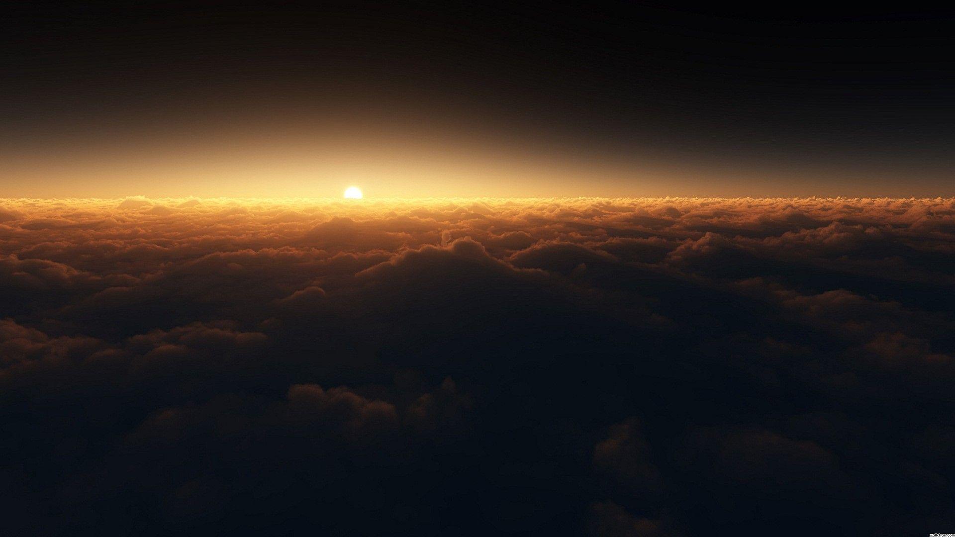 1920x1080 Wallpaper, sandbox, sky, retro, sun, clouds, image, horizon