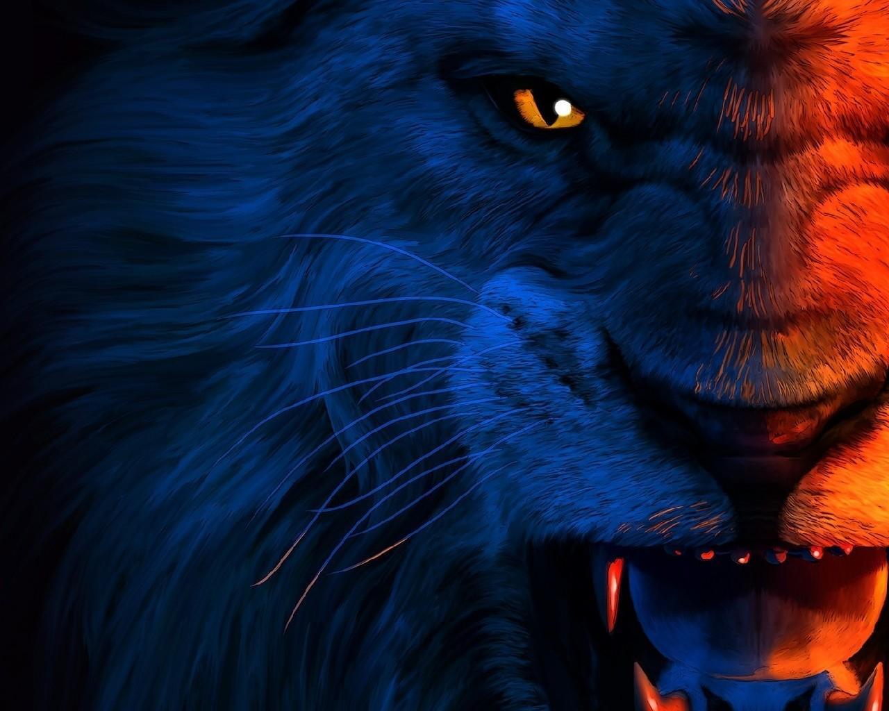 1280x1024 Lion Anime Wallpaper For You for Android