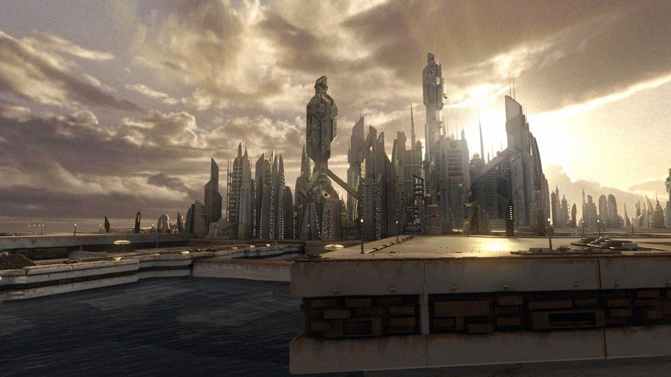 1366x768 Destroyed Futuristic City