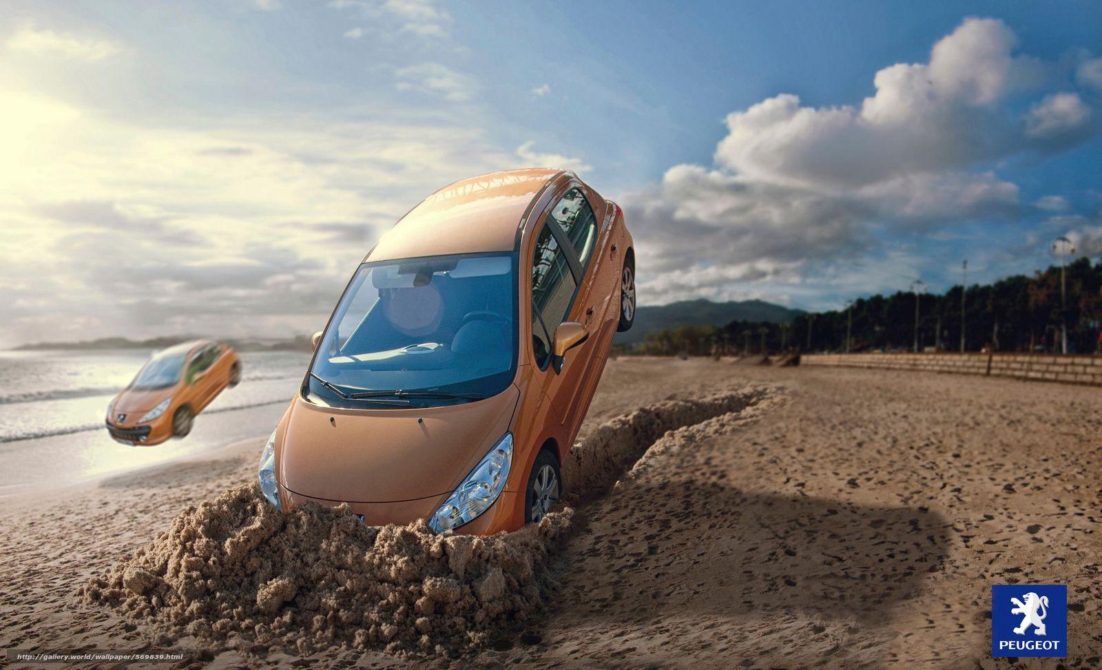 1600x973 Download wallpaper conceptual photography, Peugeot free desktop