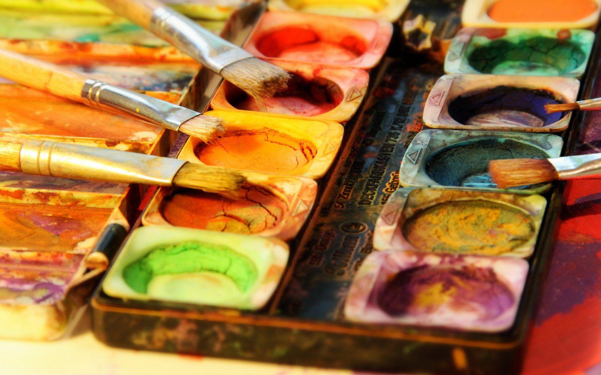 1920x1200 Paint Brushes Up Close Desktop Wallpaper 63179 1920x1200px