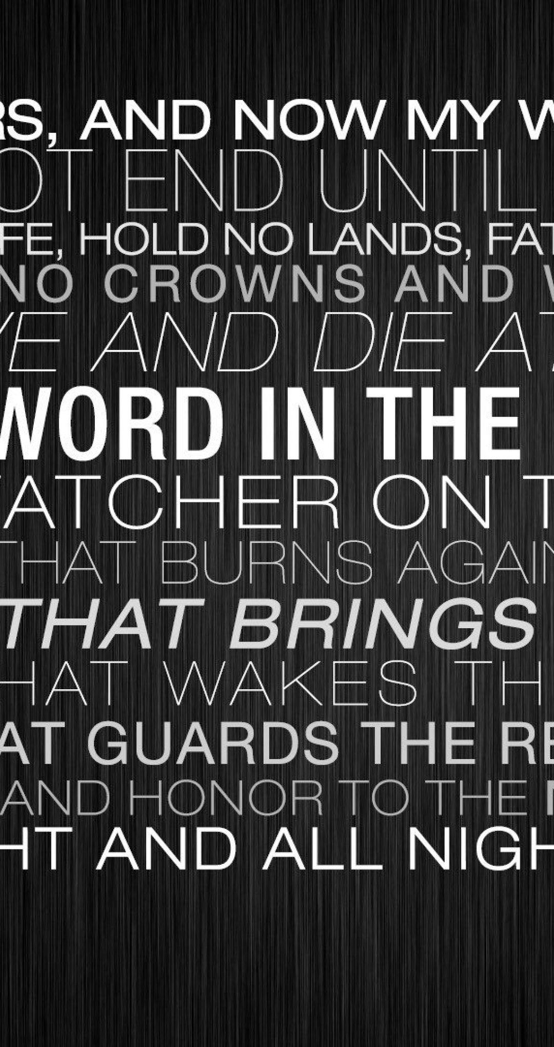 1080x2040 Game Of Thrones Quotes Wallpaper 1080x2040 Resolution