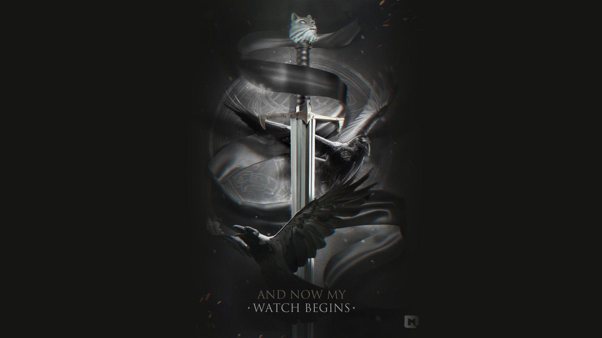 1920x1080 Game Of Thrones, Crow, Sword, Quote, Book Quotes, Animals, Black