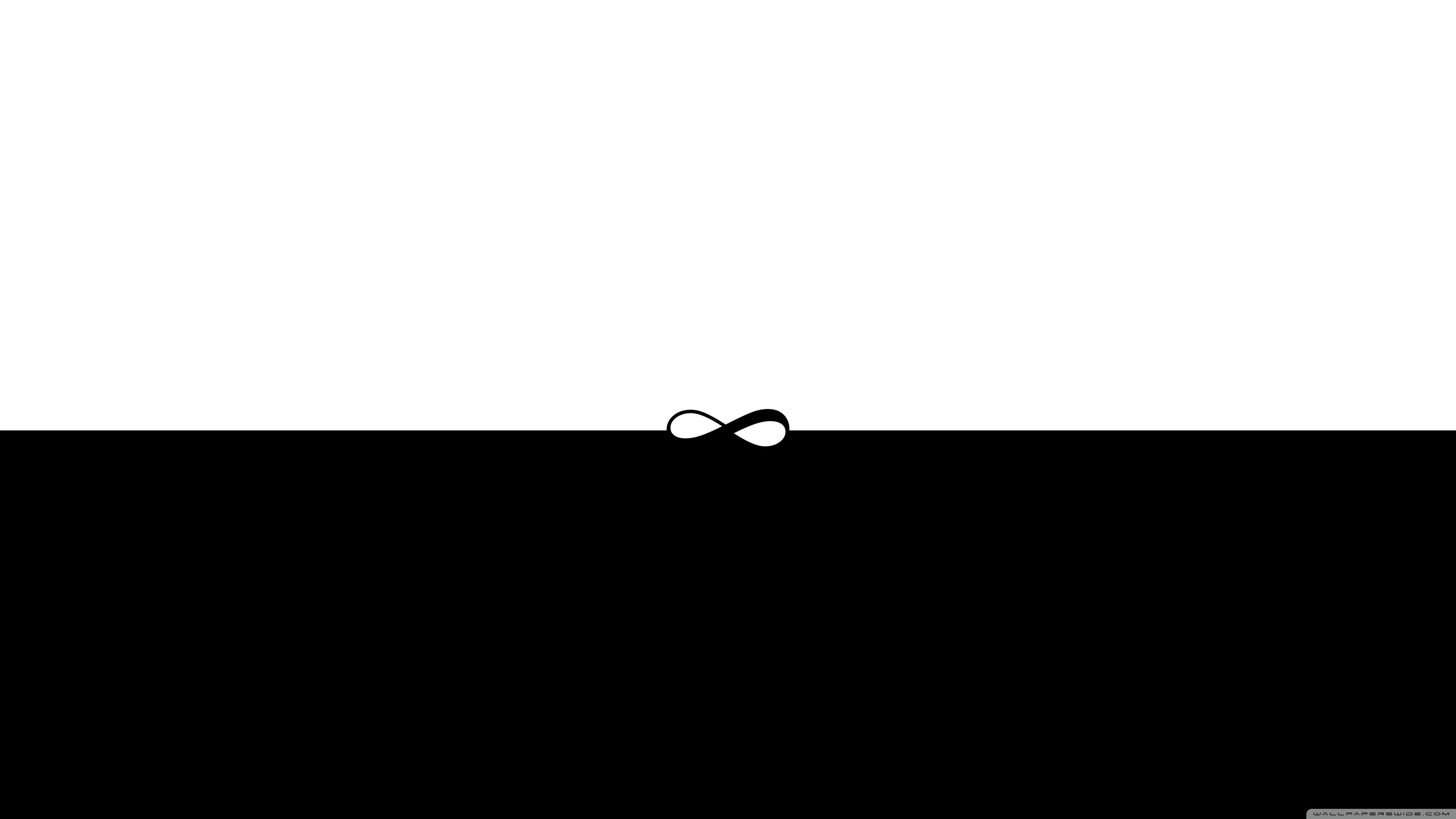 3840x2160 Infinity Symbol Black and White Ultra HD Desktop Background Wallpaper for 4K UHD TV : Multi Display, Dual & Triple Monitor : Tablet