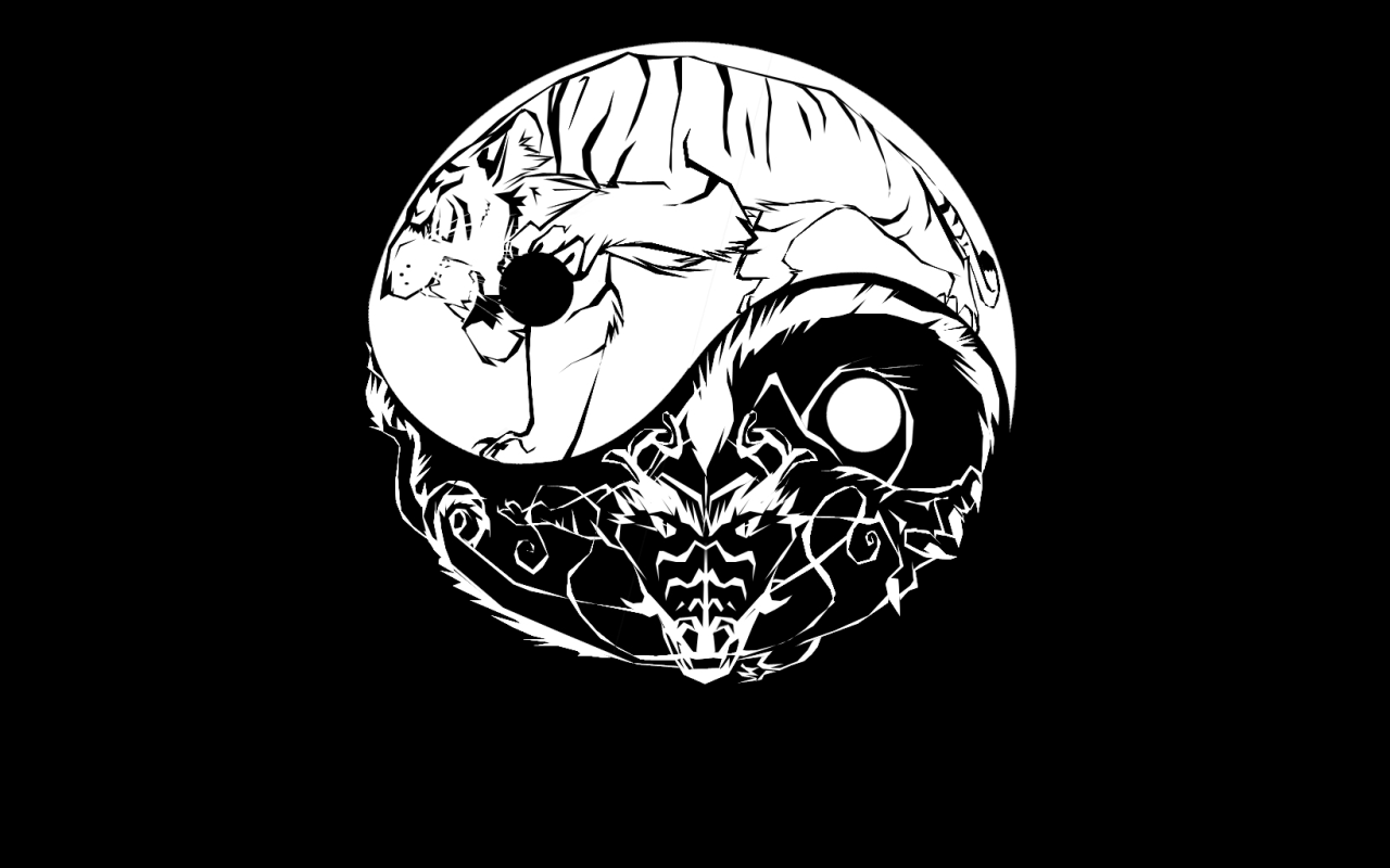 1280x800 Epic Cool Yin Yang Drawings