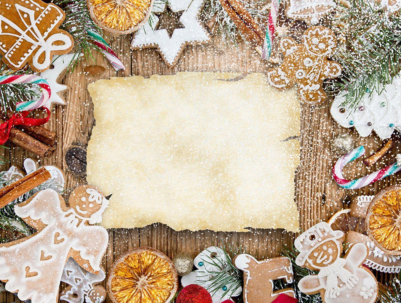 1353x1024 Picture Christmas Food Cookies Pastry Holidays