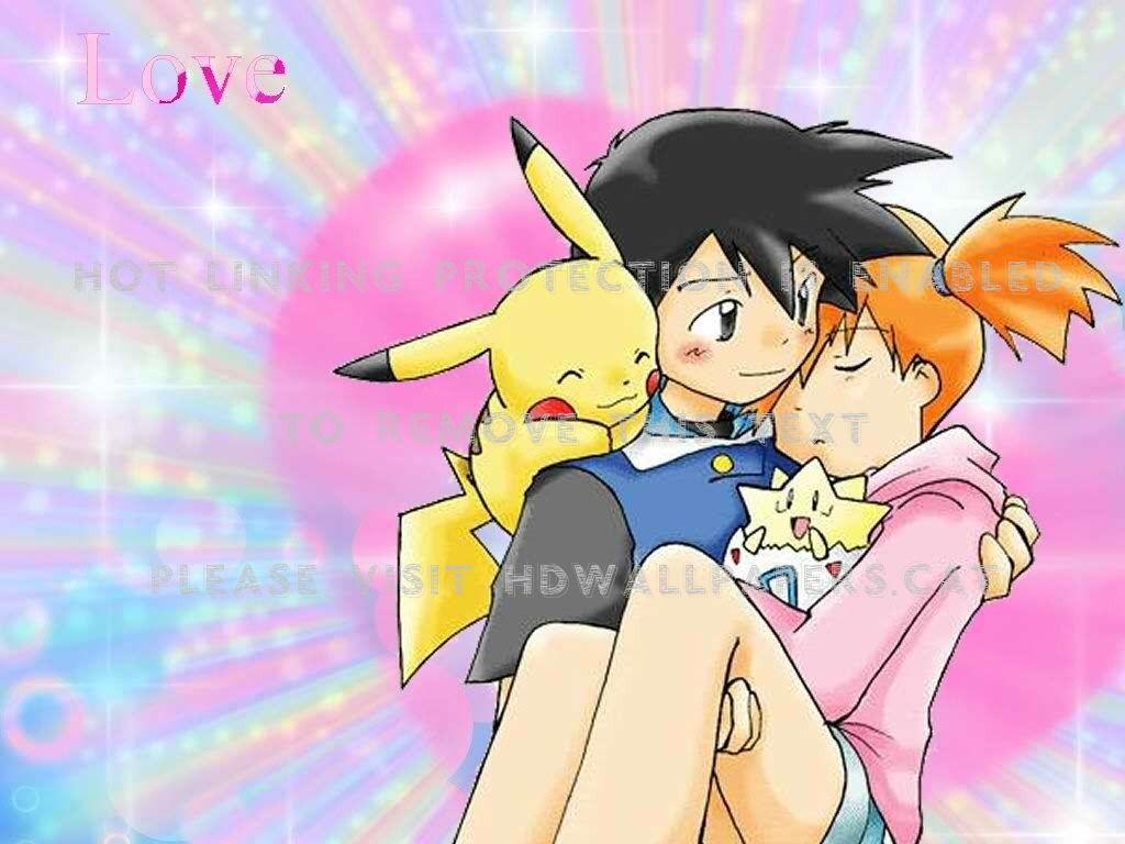1024x768 ashxmisty pikachu girl love togepi pokemon