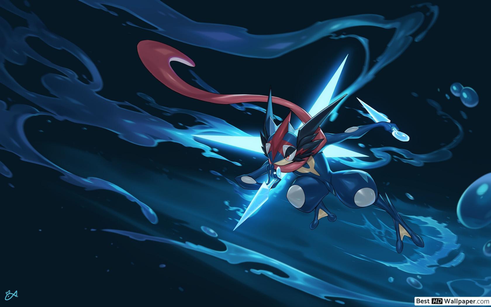 1680x1050 Greninja Drawing Wallpaper