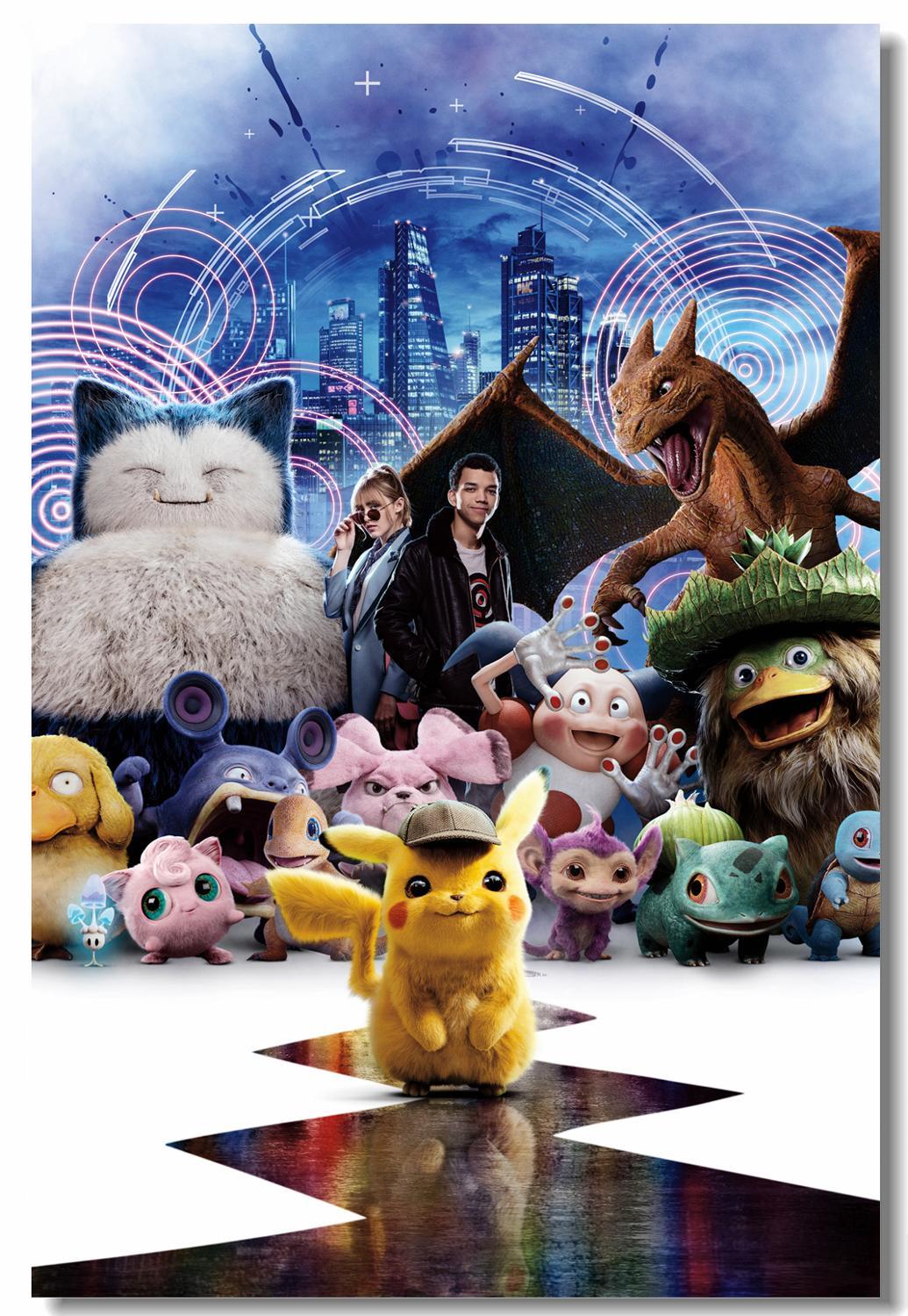 1035x1500 Custom Canvas Wall Prints Arts Pikachu Pokeball Toothless Poster Pokemon Game Wallpaper Cartoon Sticker Dining Room Mural # at the price of $5.70 in