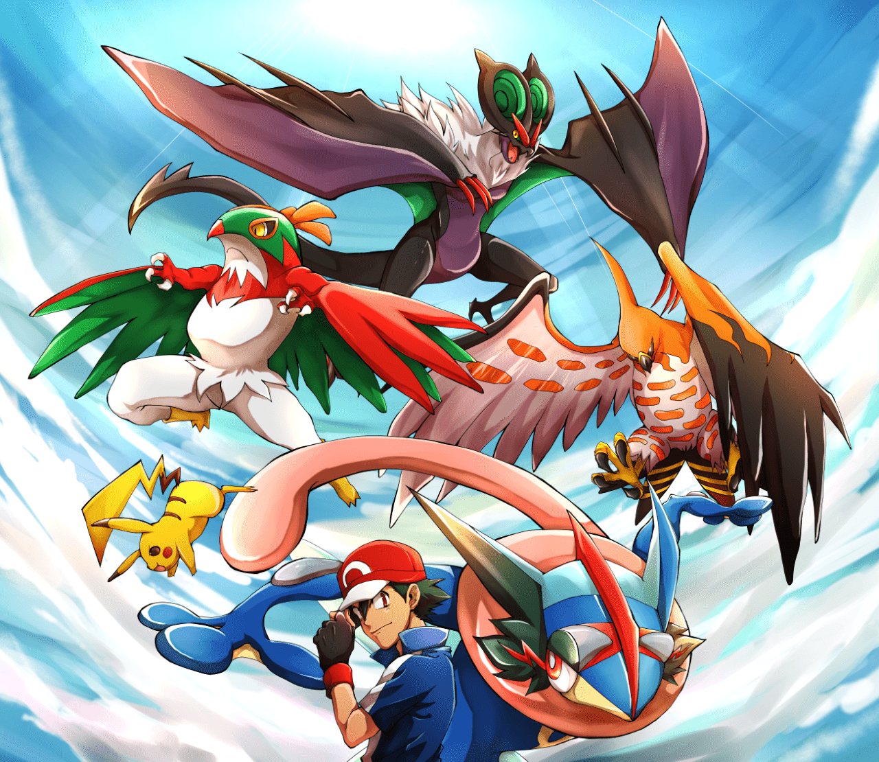 1280x1110 Pokémon X And Y Ash Ketchum Serena Pikachu Brock Anime
