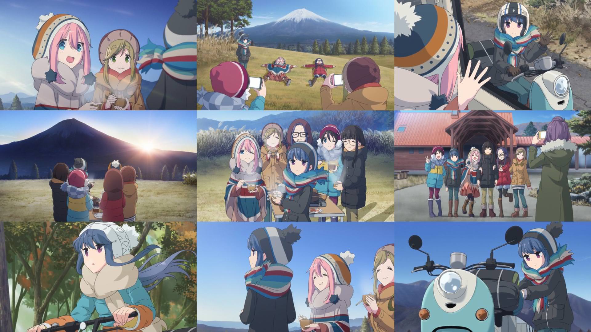 1920x1080 I took a collection of Yuru Camp screenshots and created made 24