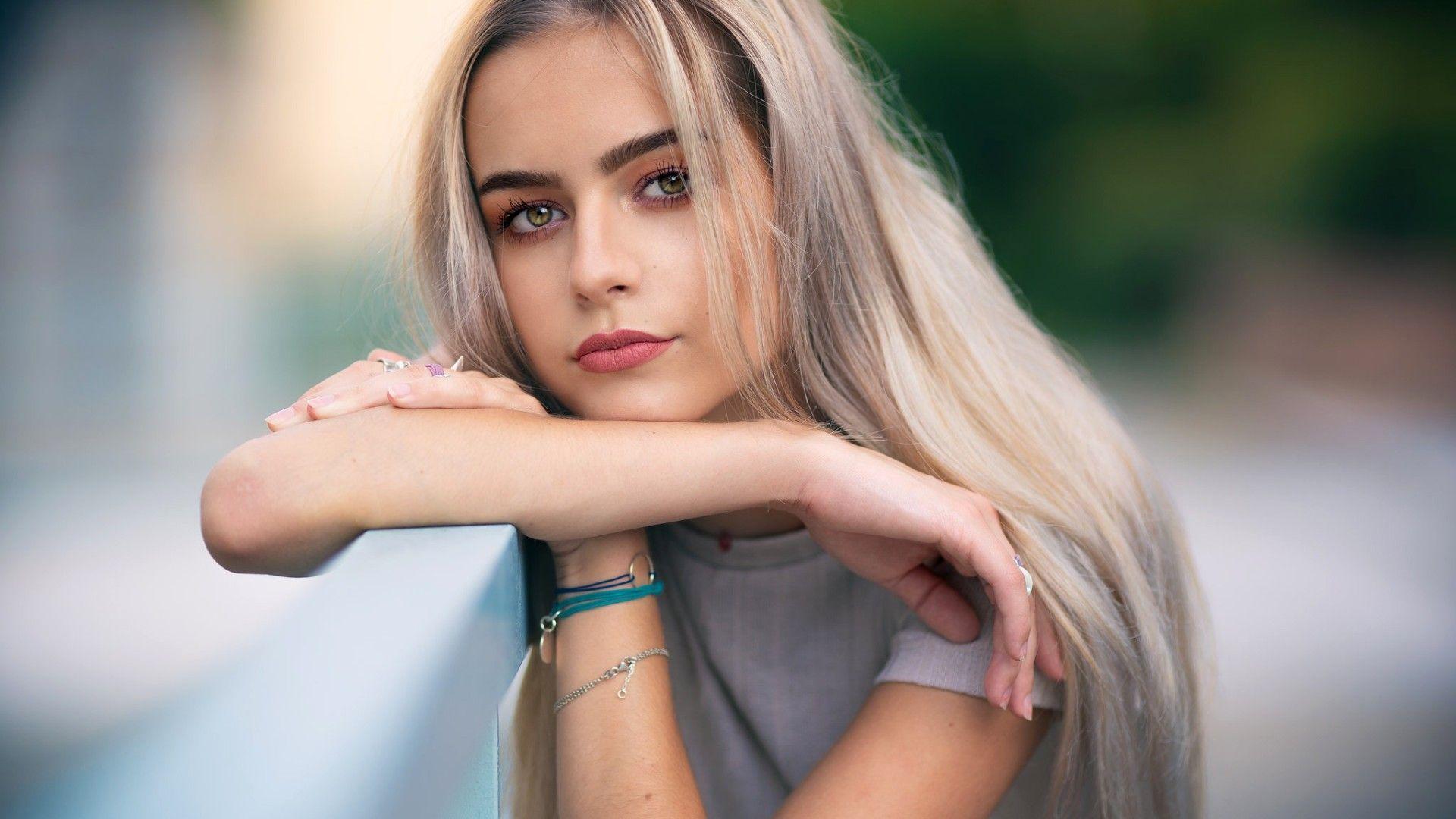 1920x1080 Cute Girl Blonde Hairs Laptop Full HD 1080P HD 4k